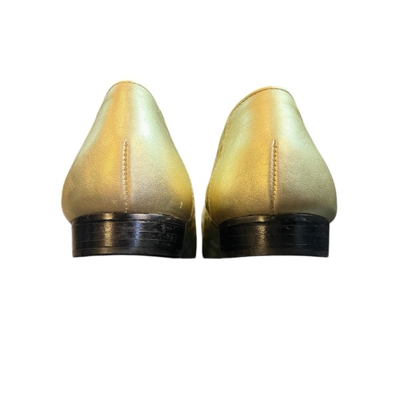 Vintage Enzo Angiolini Genius II Gold Woven Leather Women's Loafers 9M - Picture 5 of 7